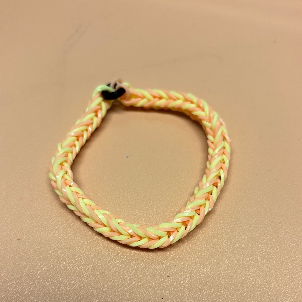 Yellow and Orange Braided Bracelet